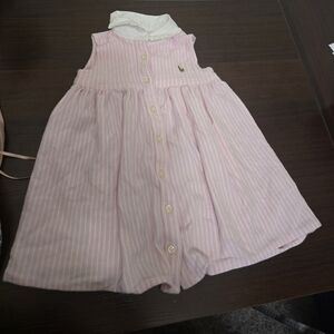 Polo by Ralph Lauren Pink and White Striped Girls' Dress